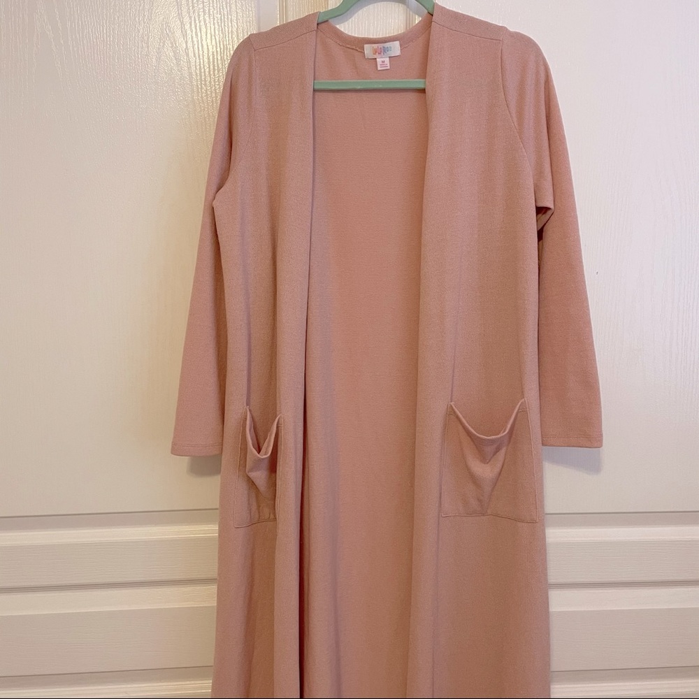 Lularoe Sarah duster cardigan sweater ballet blush pink